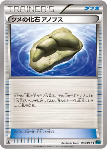 ツメの化石 アノプス C